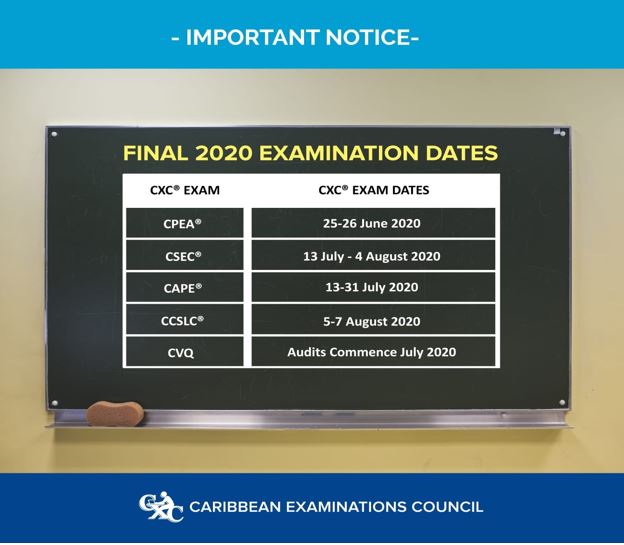 CSEC and CAPE Exams to Begin on July 13, 2020