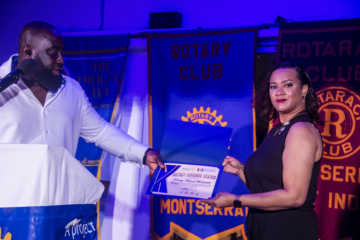 Rotary Club of Montserrat Wins Four-Star Award from Rotary District 7030