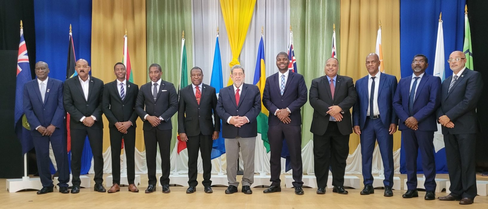 Heads of Government at the OECS Authority Meeting on Wednesday, October 20, 2022. (Nerissa Golden Photo)