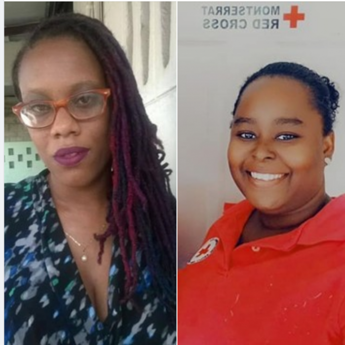 New Red Cross Officials - Akeisha Benjamin (Director) and Emmanuela Jean (Programme Officer)