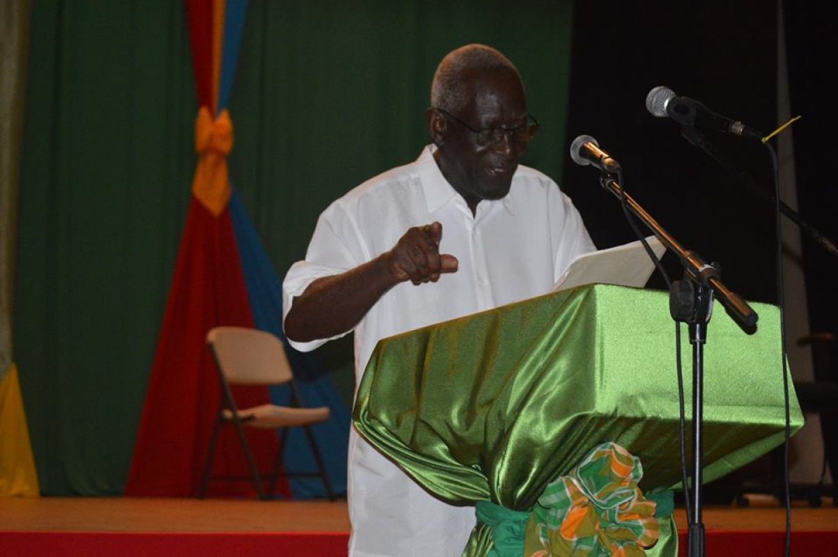 Sir Howard Fergus at AFWLitFest in 2018.