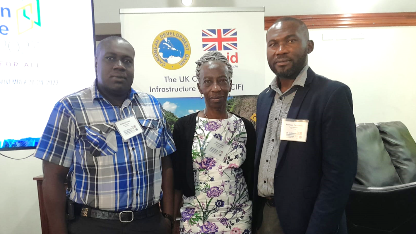 Port Development Project Team in SVG Project Engineer Glenroy Foster, Community Liaison Officer, Dr.
Sheron Burns and Project Coordinator Rawlson Patterson (l-r)