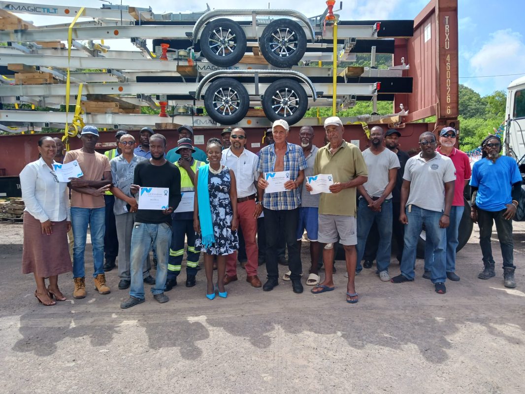 Fishers receive boat trailers in November 2023