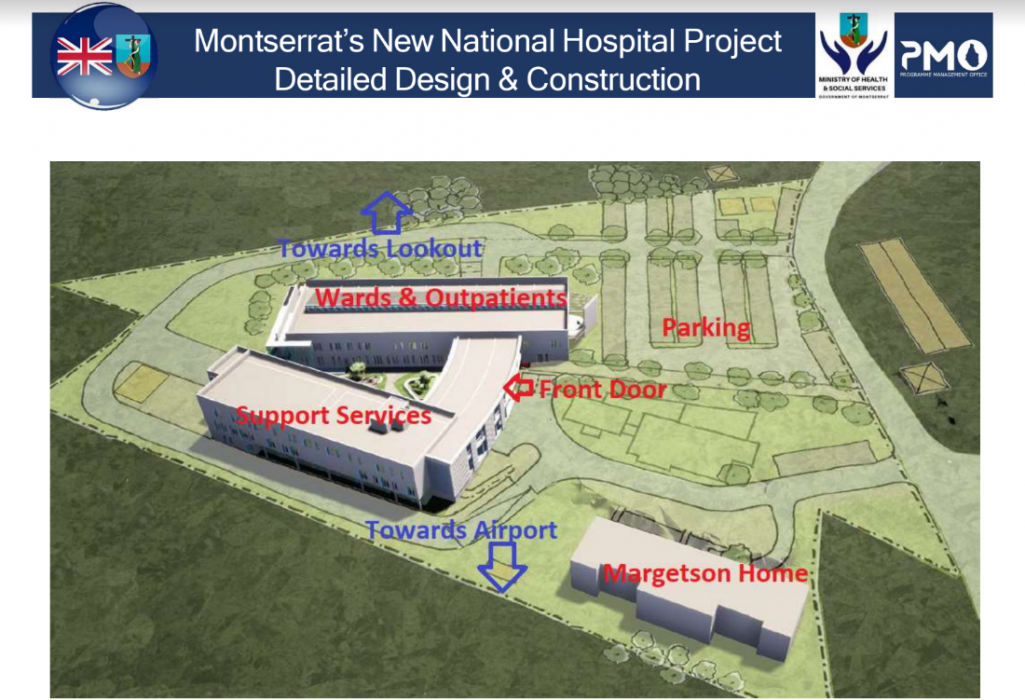 Layout of new hospital on current site (MOH and PMO)