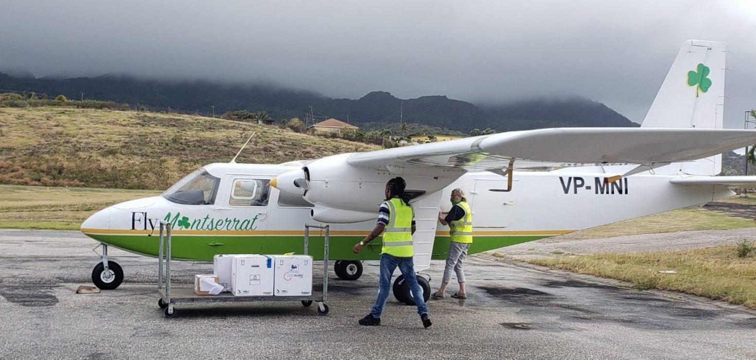 Fly Montserrat on the ground at John A. Osborne Airport