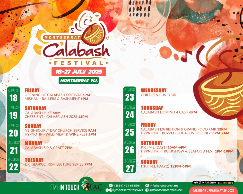 2025 Calabash Festival calendar