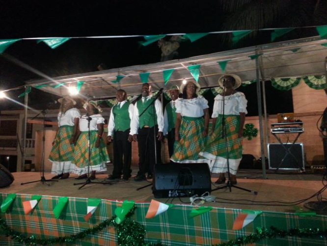 The Emerald Community Singers performing at the opening of the St. Patrick's Festival.