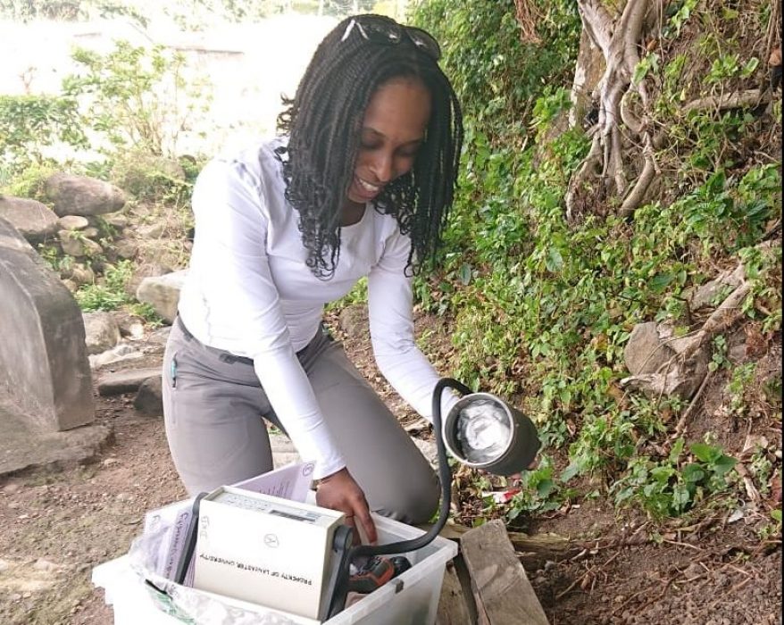 DMCA Photos of TiVonne Howe working at La Soufriere Volcano in St. Vincent the Grenadines