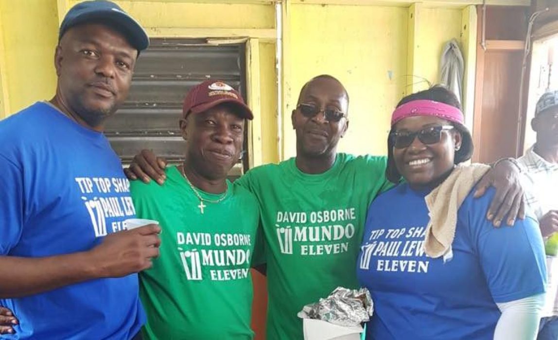 GOM Photo of Min Paul Lewis, Vernon Springer of the LICB, Min David Osborne and Min Delmaude Ryan at the Basil Charity Match on Sunday, July 8.