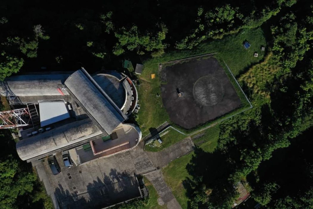 2023 drone footage of the external MVO building by Prof. Richard Robertson (MVO Photo Archive)