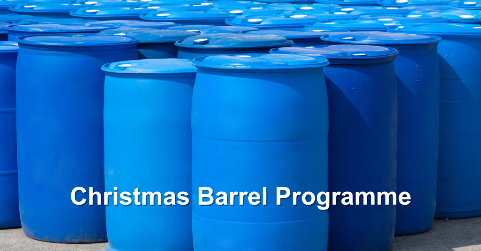 Christmas barrel