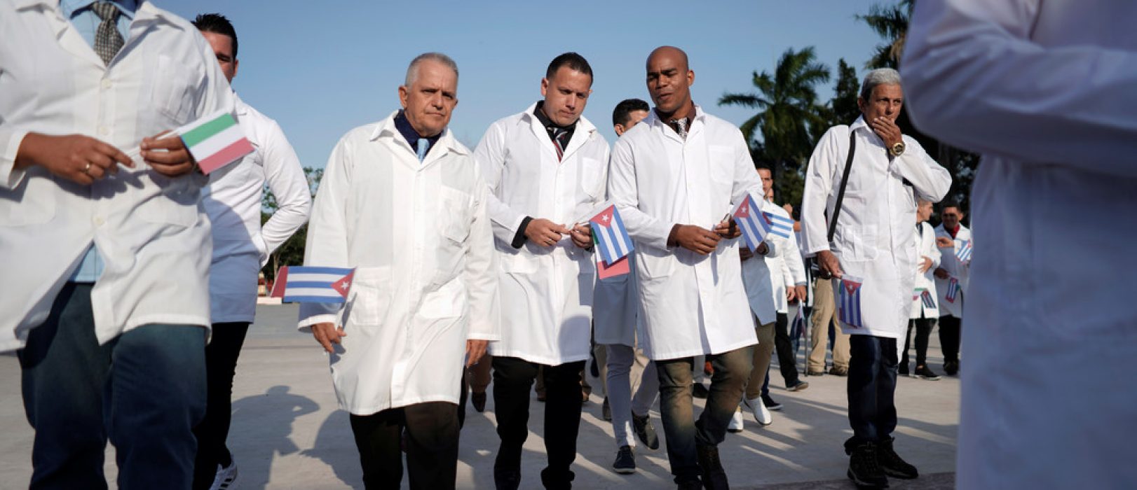 Cuban doctors arrive in Italy. (World Economic Forum Photo)