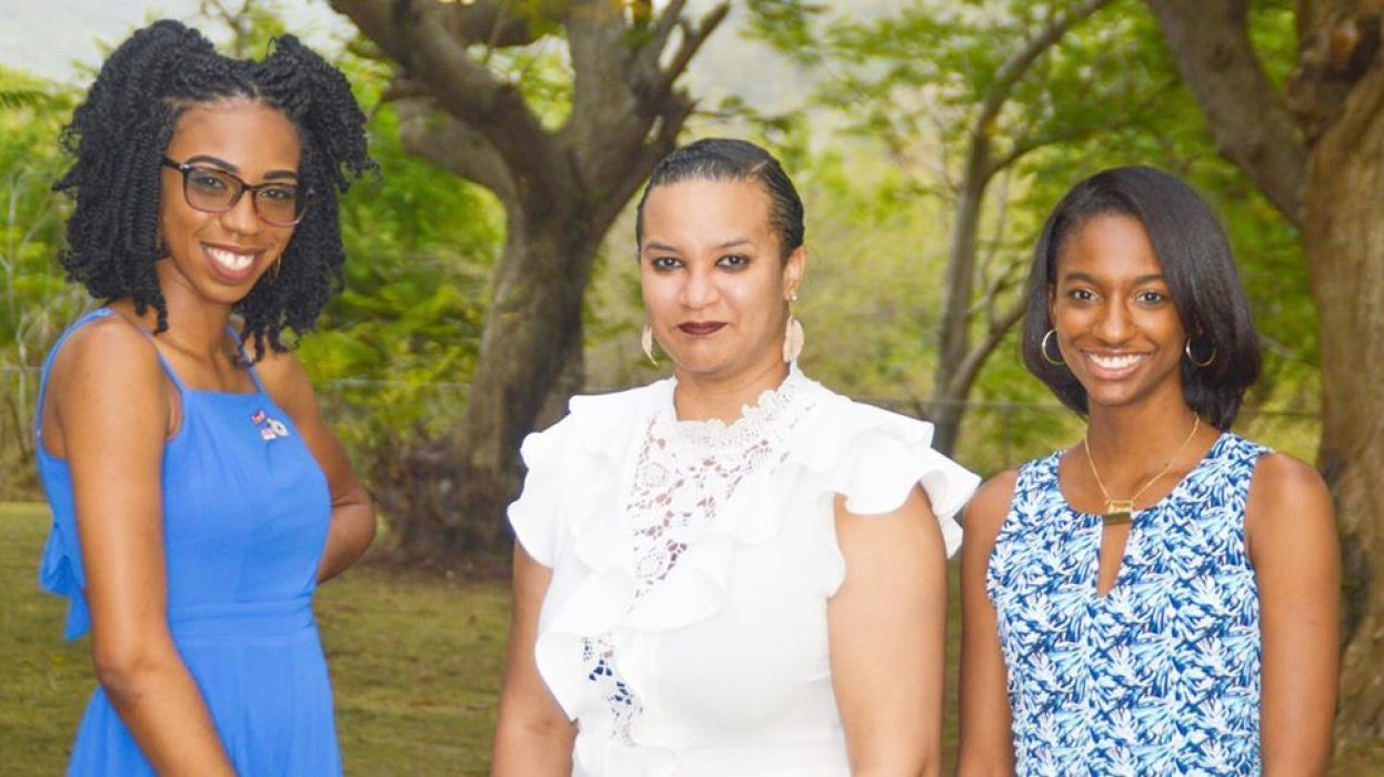 Shaquiella Samuel, Rotaract President, Linda Dias Rotary President and Beyonce Osborne, Interact President.