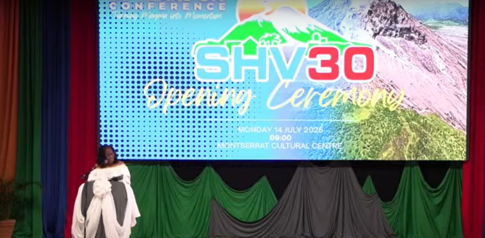Rev Joan Meade speaking at the opening ceremony of SHV30.